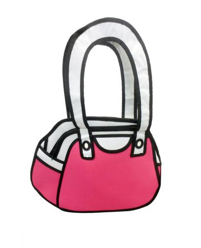 日本时尚卡通粉色动漫2D手提包