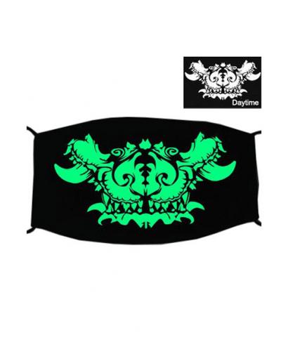 Special Green Luminous Printing Halloween Rave Mask For Ravers No.15