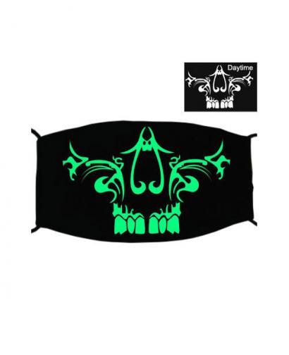 Special Green Luminous Printing Halloween Rave Mask For Ravers No.9