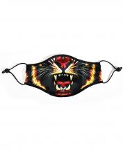 Thin Silk Material Digital Printing Halloween Rave Mask For Ravers - Tiger