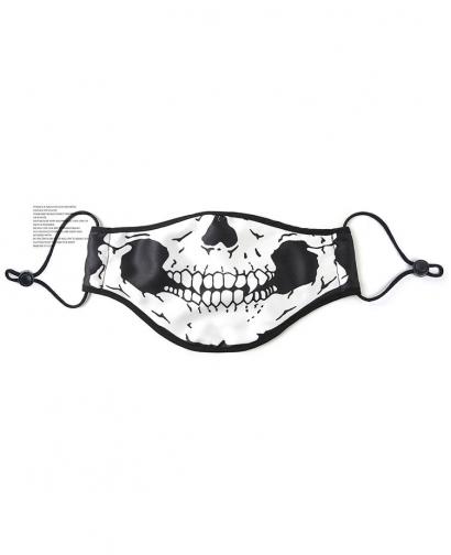 Thin Silk Material Digital Printing Halloween Rave Mask For Ravers - Skull