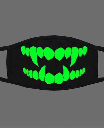 Special Green Luminous Printing Halloween Rave Mask For Ravers No.22