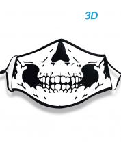 Cotton Material Digital Printing Halloween Rave Mask For Ravers with Filters - Skull