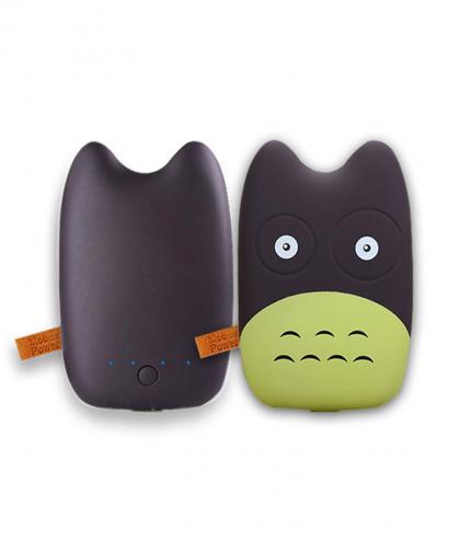 龙猫充电宝手机迷你通用便携移动电源 7800毫安 - 黑绿