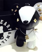 Super Cute Leather Black White Bear Power Bank 5200MAH