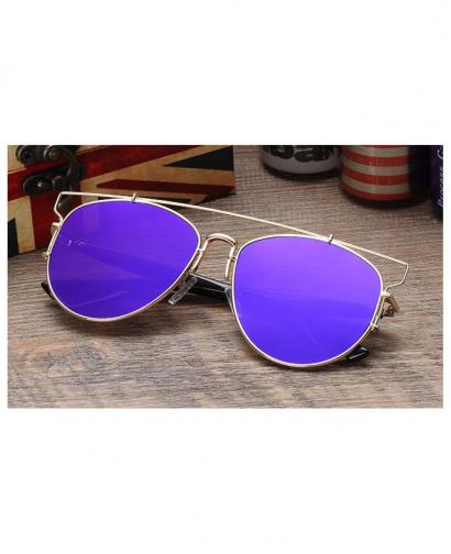 Fashion Colorful Reflective Flat Lens Sunglasses
