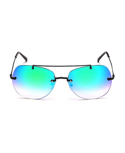 Fashion Metal Frame Colorful Lens Sunglasses