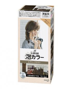 Kao Liese Prettia Bubble Hair Color, Airy Brown [Fade Decolorizer Recommended ]