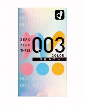 OKAMOTO 003 Three Color Condoms 12 Pcs