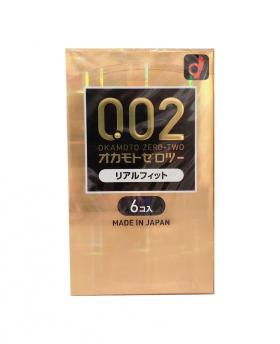 Japan OKAMOTO 002 EX Real Fit Condom Regular Size 6PCS/Pack