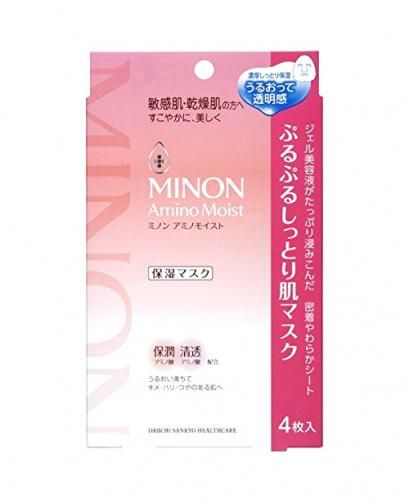 日本MINON氨基酸保湿面膜 4枚入