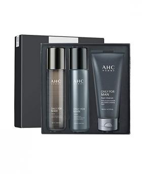 AHC HOMME Only For Men Skin Care 3 Gift Set (Toner, Lotion, Foam Cleanser)