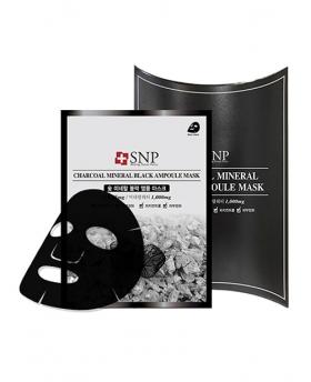 SNP Charcoal Mineral Black Ampoule Mask Sheet 10 Pieces