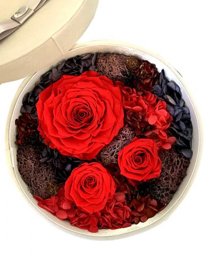 Preserved Fresh Red Roses Immortal Flower Gift Box