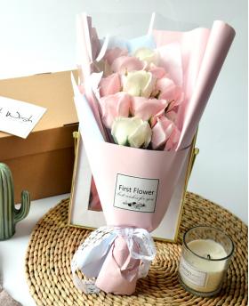 Preserved Pink Roses + White Roses Immortal Soap Flower