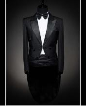 Men’s Classic Black Banquet Wedding Dress Tuxedo (Include Pants)
