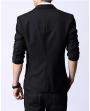 Korean Clothing Fashion Men's Slim Black Blazer
