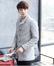 Korean Fashion Men's Woolen Jacket Coat