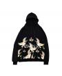 Fashion fairy embroidery hoodie hip hop couples hooded sweater bf jacket