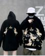 Fashion fairy embroidery hoodie hip hop couples hooded sweater bf jacket