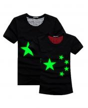 Green Fluorescence Stars Lovers T-Shirt