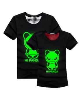 Green Fluorescence Angry Panda Lovers T-Shirt