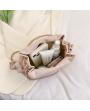 Women's Elegant Drawstring Bucket Bag with Pearl Chain Strap – Soft Satin Handbag for Party, Date, and Daily Use