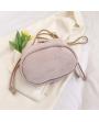 Women's Elegant Drawstring Bucket Bag with Pearl Chain Strap – Soft Satin Handbag for Party, Date, and Daily Use