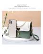 Women's Small Crossbody Bag – Color Block Flap Shoulder Purse with Pearl Chain & Adjustable Strap, PU Leather