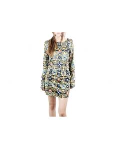 Women's Baroque Printing Package Hip Slim Dress