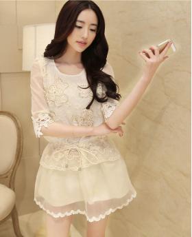 Fashion Butterfly Embroidered Lace Dress