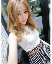 Korean Sweet Striped Pattern Dress