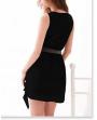 Women's Fashion Sleeveless Ruffled Black Dress