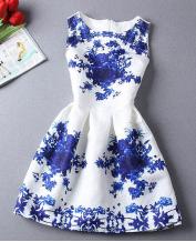 Jacquard Digital Printing Sleeveless Dress NO.7