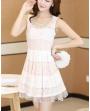 Women Clothes Hand Made Bead Slim Lace Pink Dress