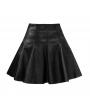 Women's Fashion High Waist Leather Skirt