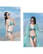 Korean sexy seaside vacation bikini split three-piece fairy swimsuit