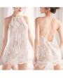 Perspective Ice Silk Lace Sexy Nightdress + T-Back