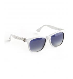 WiGi Atlantean White Frame with Silver Metal Castings Luxury Glasses