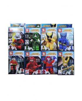 Minifigure Avengers series assembled building blocks 8 dolls mixed