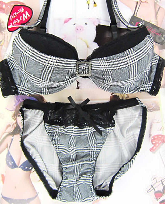 JAPAN PINK WITH WHITE DOTS BRA SETS - WEGEE